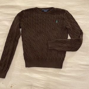 Woman’s XS Brown Cable Sweater